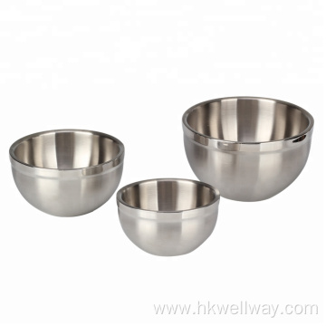 Multipurpose Stainless Steel Double-walled Mixing Bowl Set